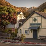 Shot of St Peter's Village Hall at the end of the day. Golden light
