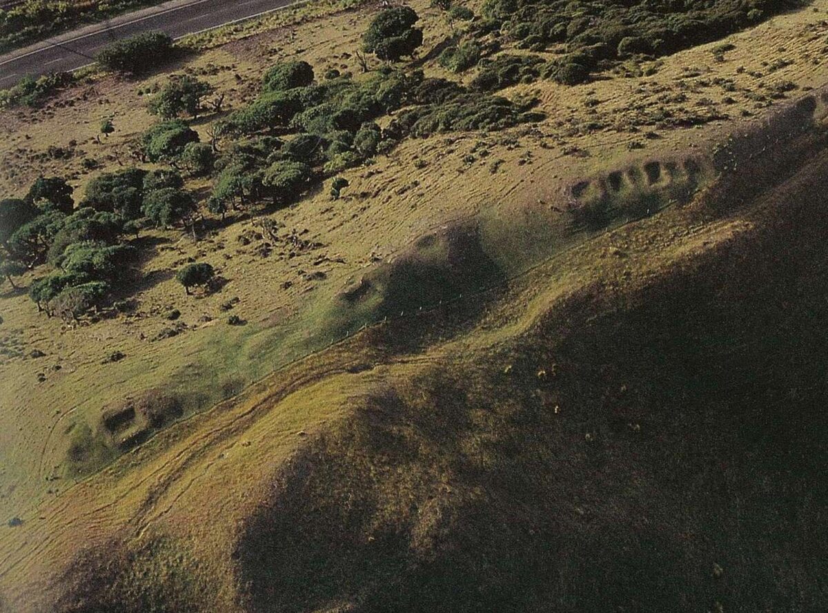 Kevin Jones (passed away, 2023) and published in his book 'Ngā Tohuwhenua Mai Te Rangi: A New Zealand Archaeology in Aerial Photographs', 1994, Victoria University Press, p.211