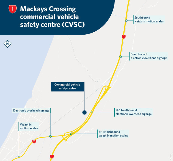 Mackays Crossing Commerical Vehicle Safety Centre (CVSC) map
