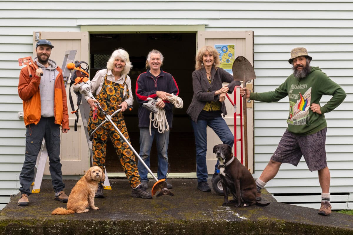 Some of the Paekakariki Tool Library crew